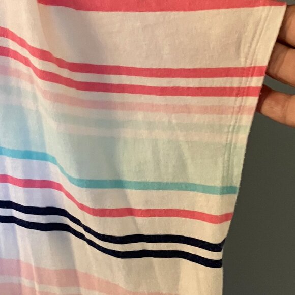 Coral Bay Beach Coverup Pink/White Stripe Size 1X - Picture 5 of 7